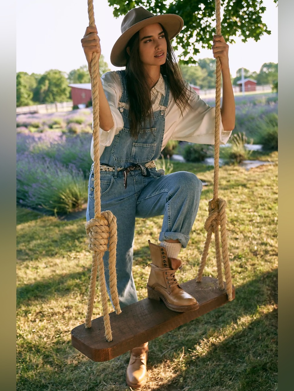 Free People Santa Fe Distressed Leather Lace-Up Boots in Ivory 37